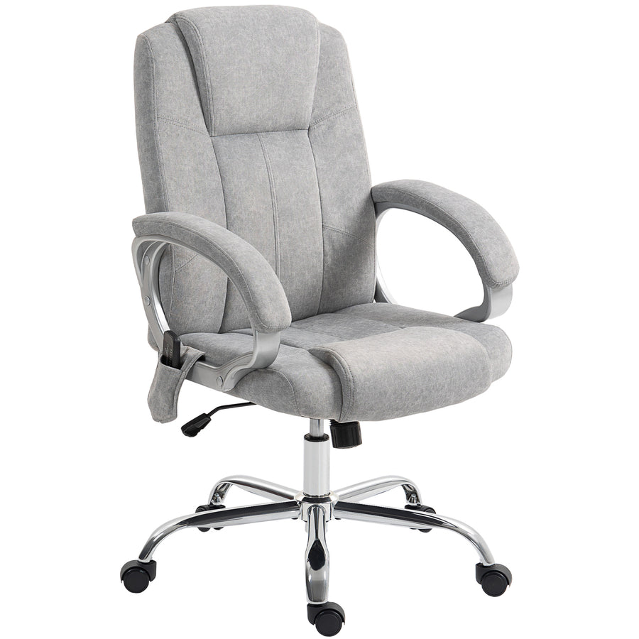 Fauteuil massant velours Velvet Lombra gris – sur fond blanc