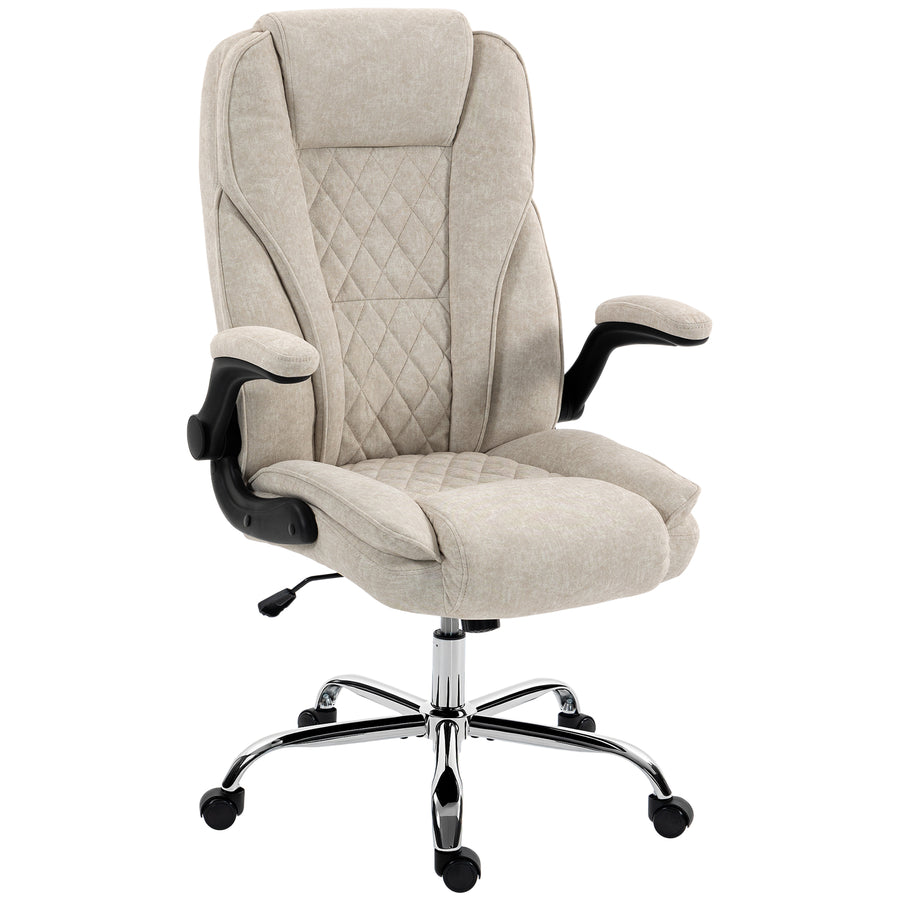 Fauteuil velours Milo Lombra beige – sur fond blanc