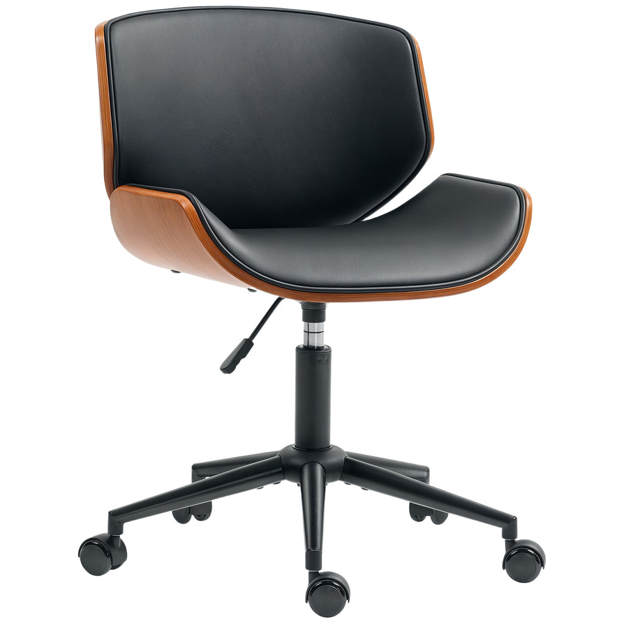 Chaise bois courbé Nordic Lombra noir / noyer – sur fond blanc