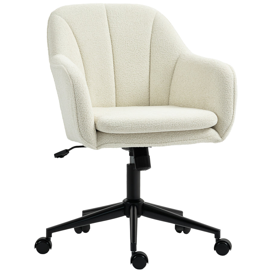 Fauteuil flanelle Coton Lombra beige – sur fond blanc