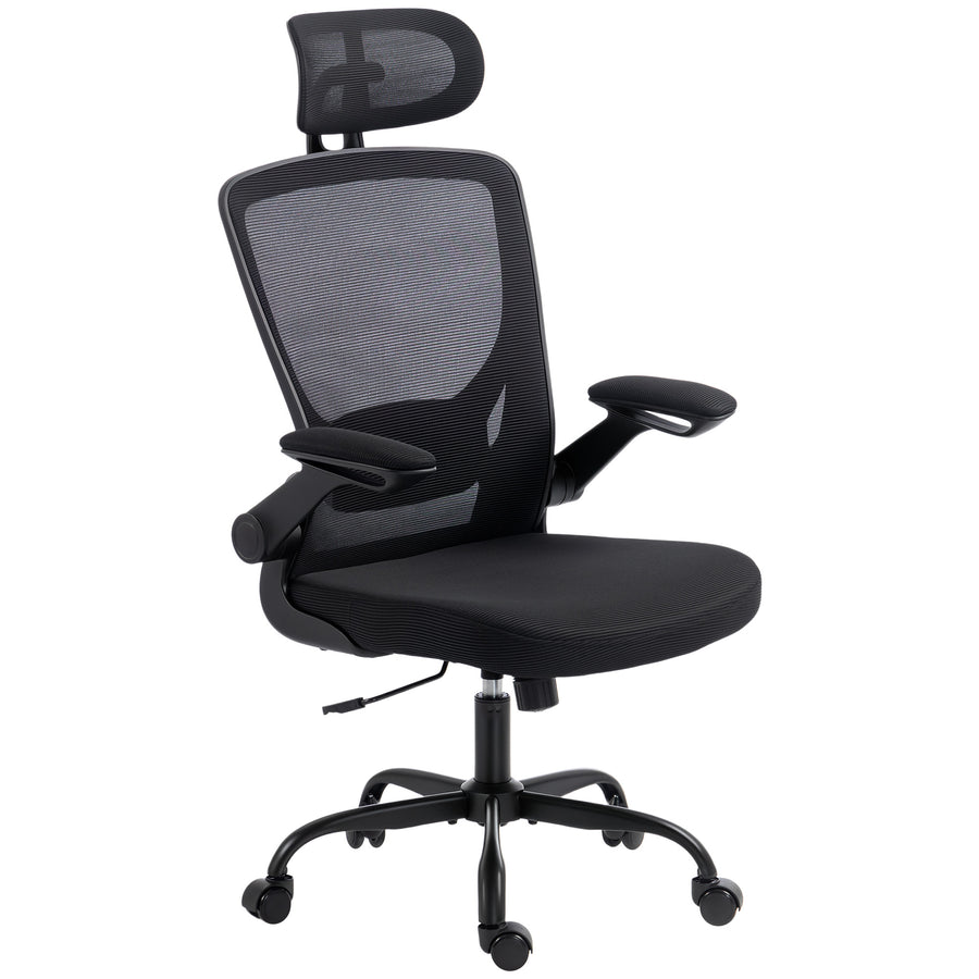 Chaise ergonomique Vista Lombra noir – sur fond blanc