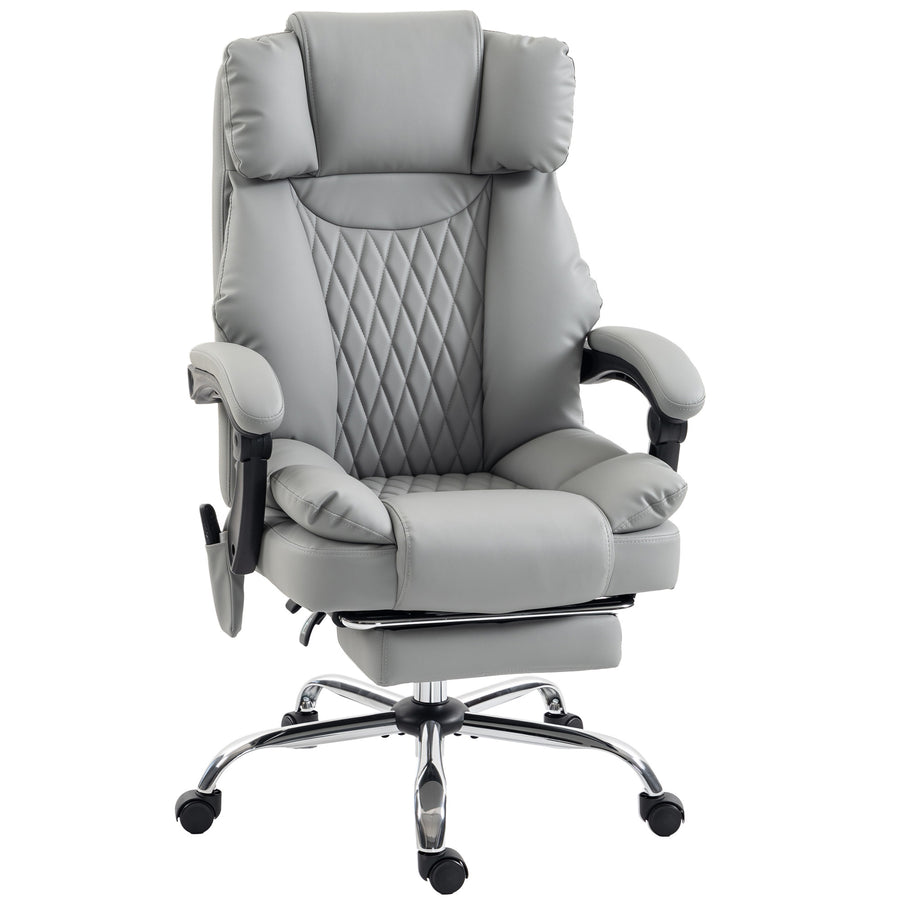 Fauteuil massant chauffant Siesta Lombra gris clair – sur fond blanc