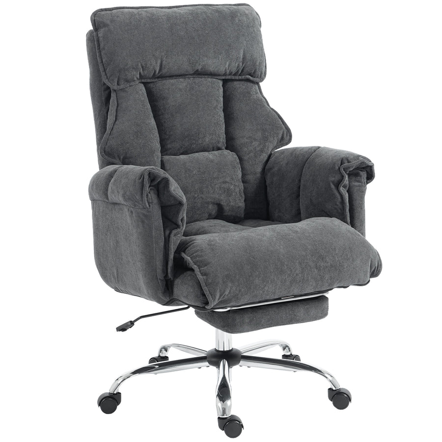Fauteuil flanelle Nuage Lombra gris foncé – sur fond blanc
