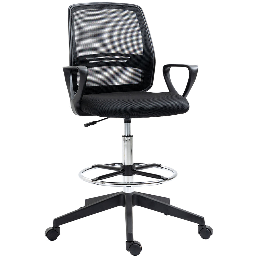 Chaise haute Atelier Lombra noir – sur fond blanc