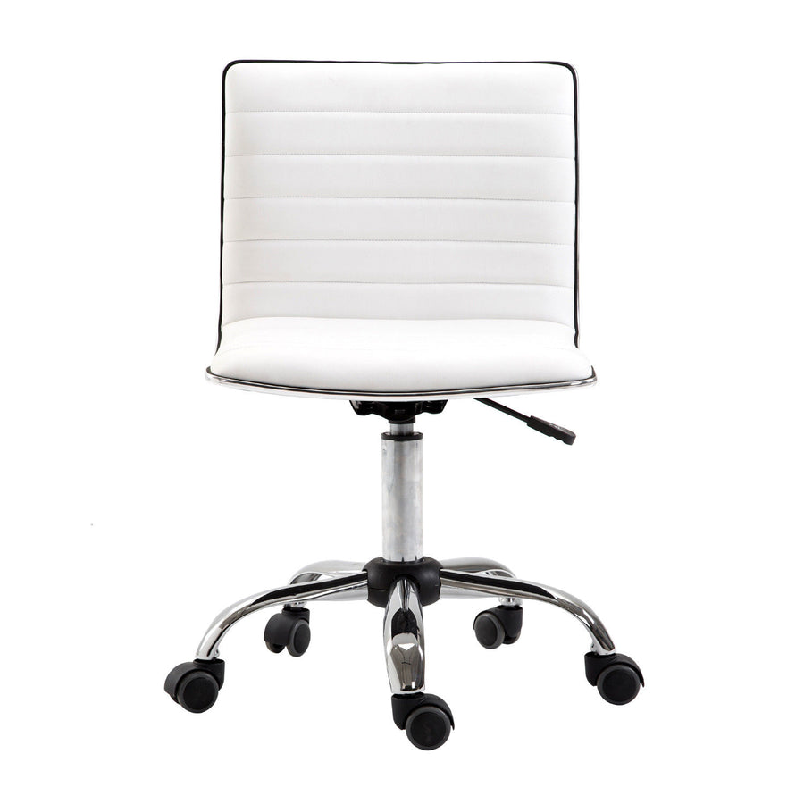 Chaise similicuir Ola Lombra blanc – sur fond blanc