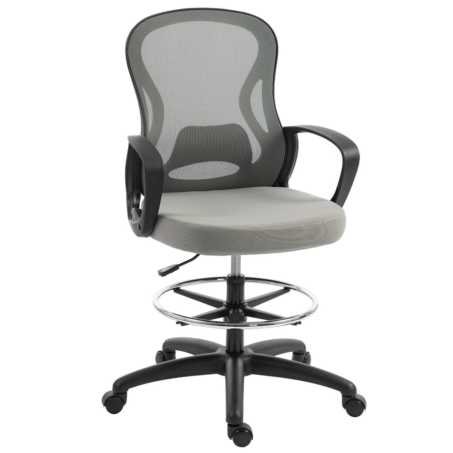 Chaise haute Comptoir Lombra gris – sur fond blanc