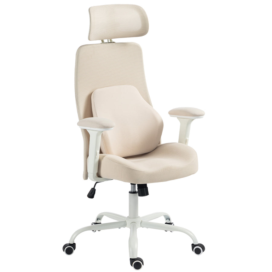 Chaise ergonomique Sense Lombra beige – sur fond blanc