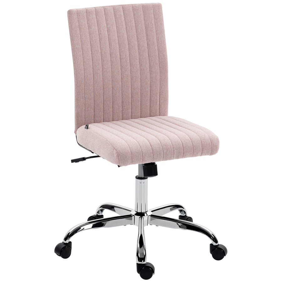 Chaise sans accoudoirs Linea Lombra rose – sur fond blanc