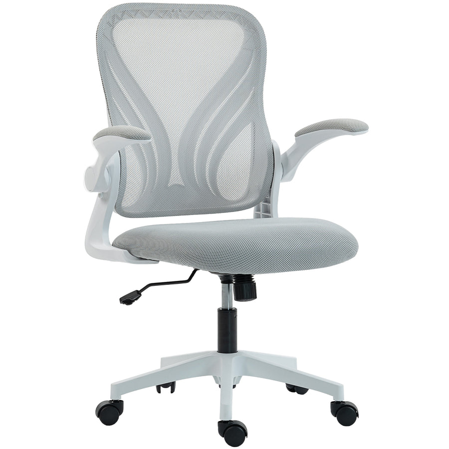 Chaise pliable maille Flex Lombra gris clair – sur fond blanc