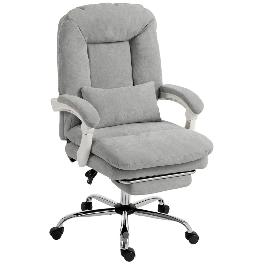 Chaise velours inclinable Cosy Lombra gris clair – sur fond blanc