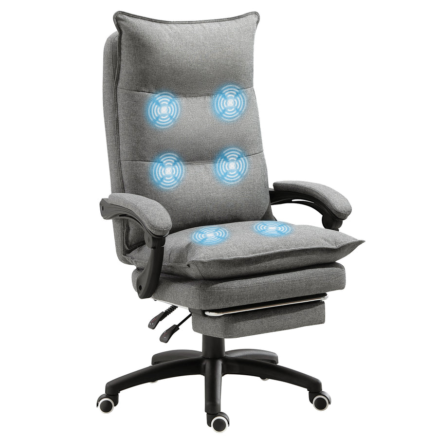 Fauteuil massant Soft Lombra gris – sur fond blanc