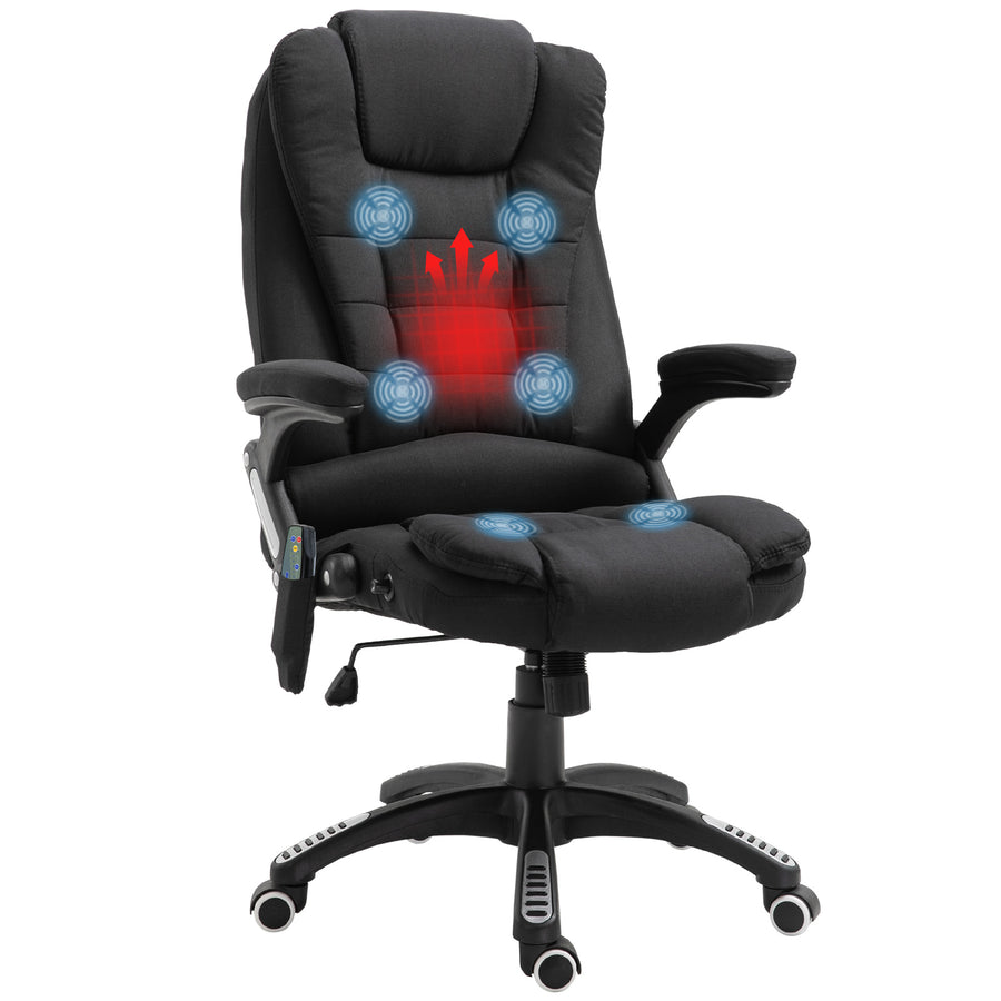 Fauteuil direction massant Boss Lombra noir – sur fond blanc
