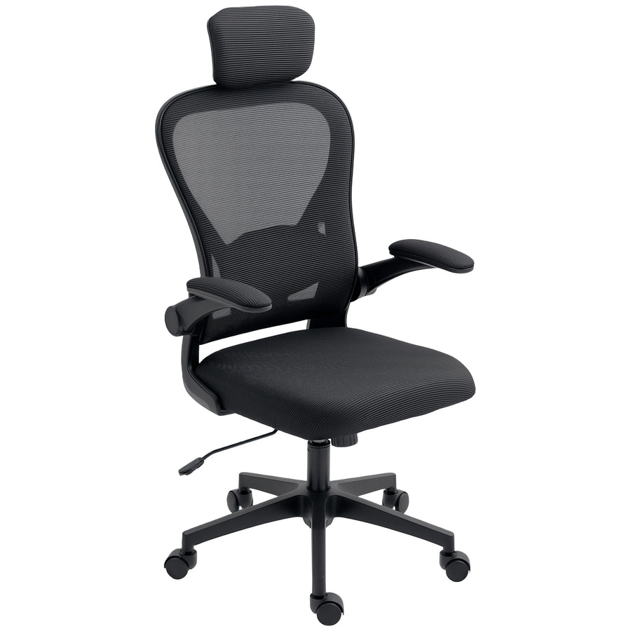 Chaise ergonomique Nova Lombra noir – sur fond blanc