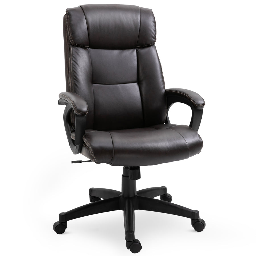 Fauteuil similicuir Havane Lombra chocolat – sur fond blanc